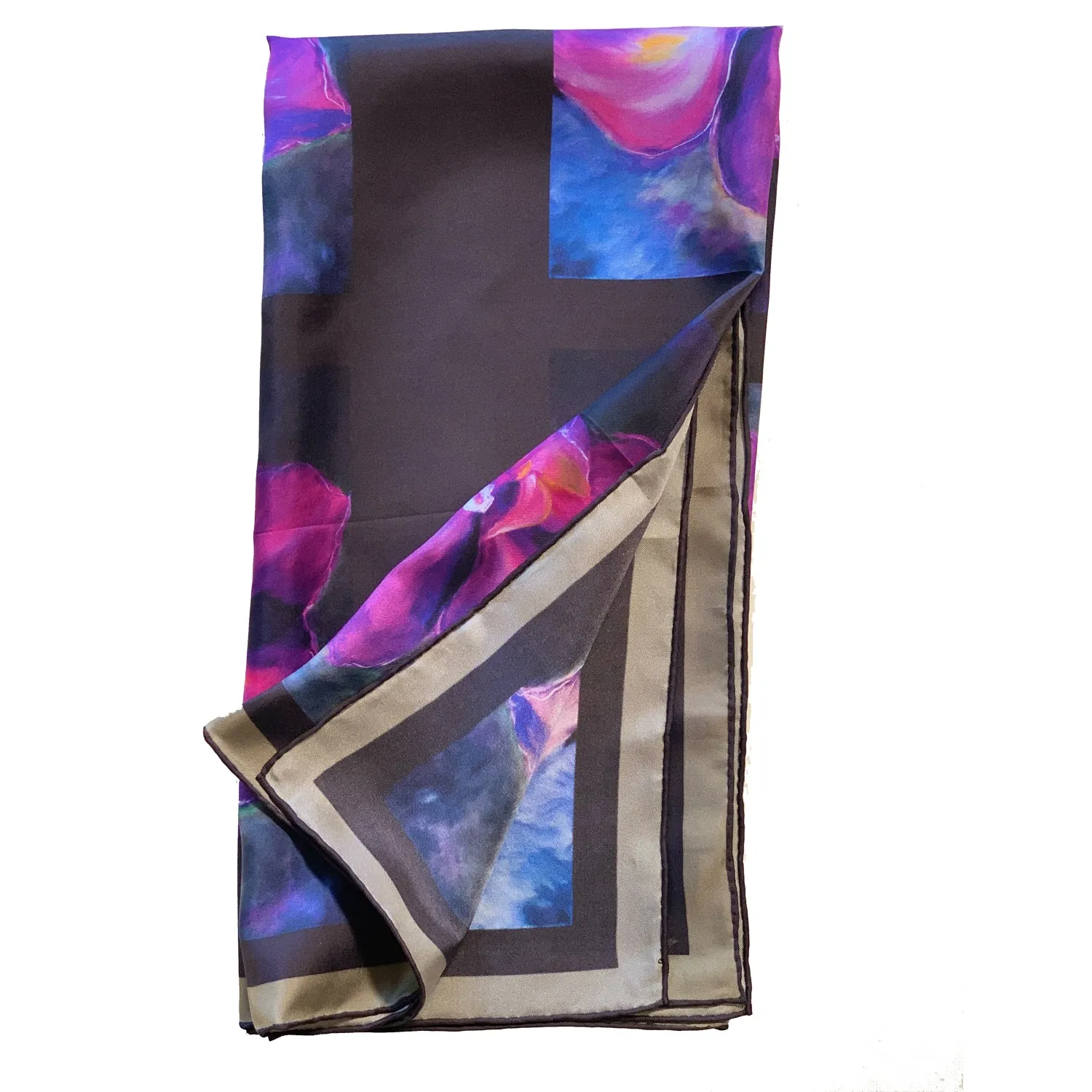 Black Orchid - Square Silk Scarf