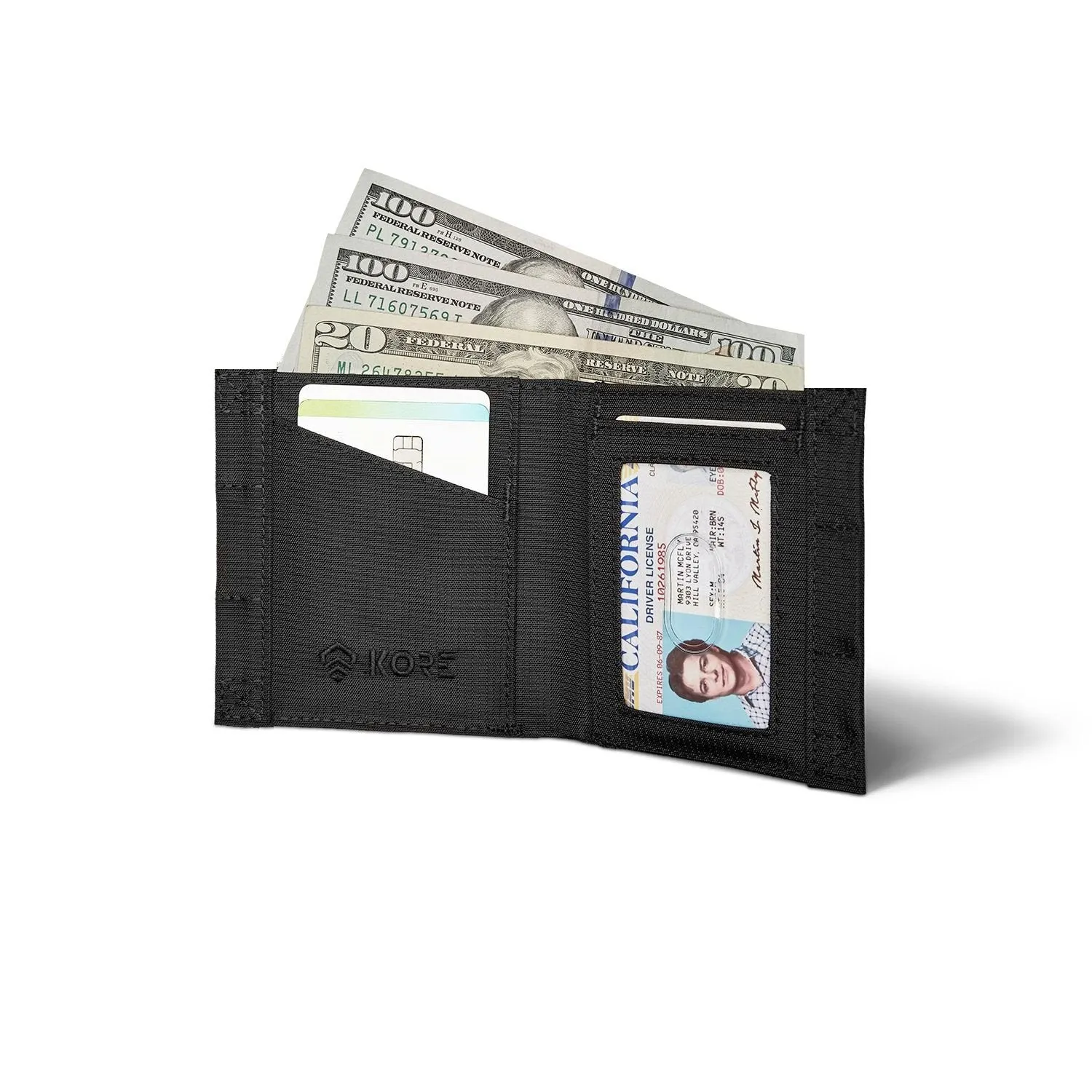 BLACK TACTICAL BIFOLD WALLET