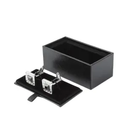 Black Velvet Jewelry Box For Cufflinks or Tie Clip