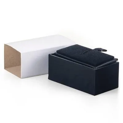 Black Velvet Jewelry Box For Cufflinks or Tie Clip