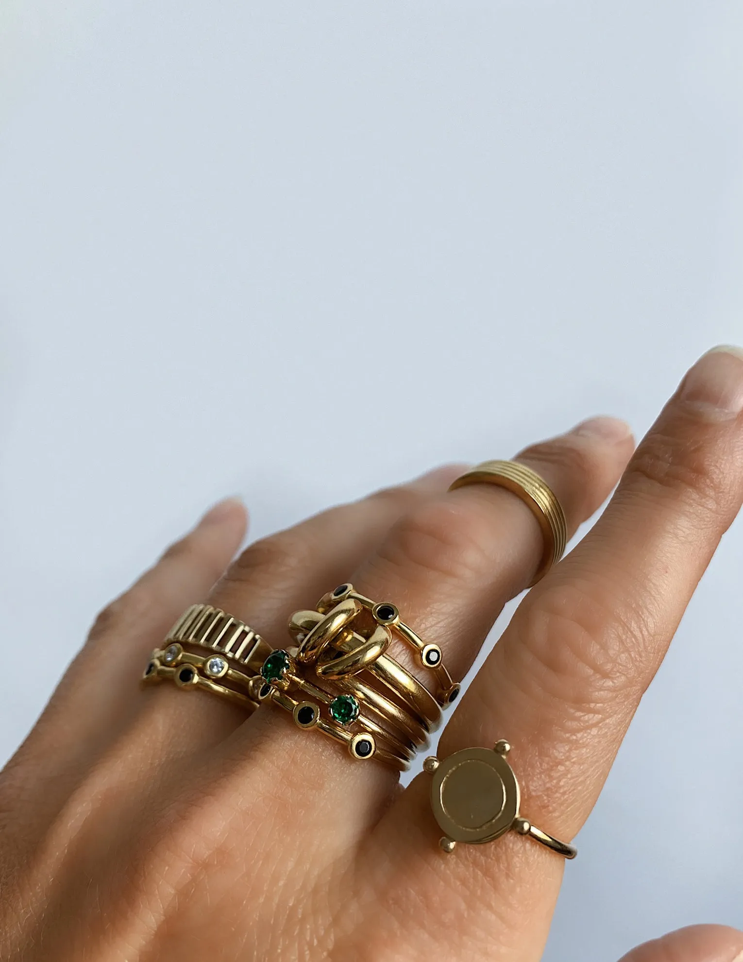 Blind Compass ring <br>Solid gold