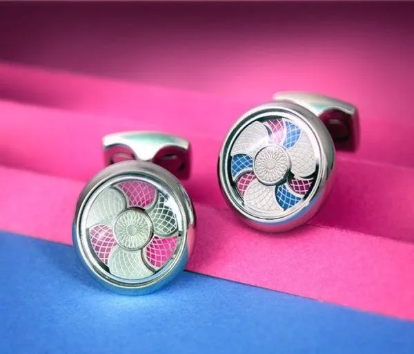 Blue and Pink Colour Change Cufflinks