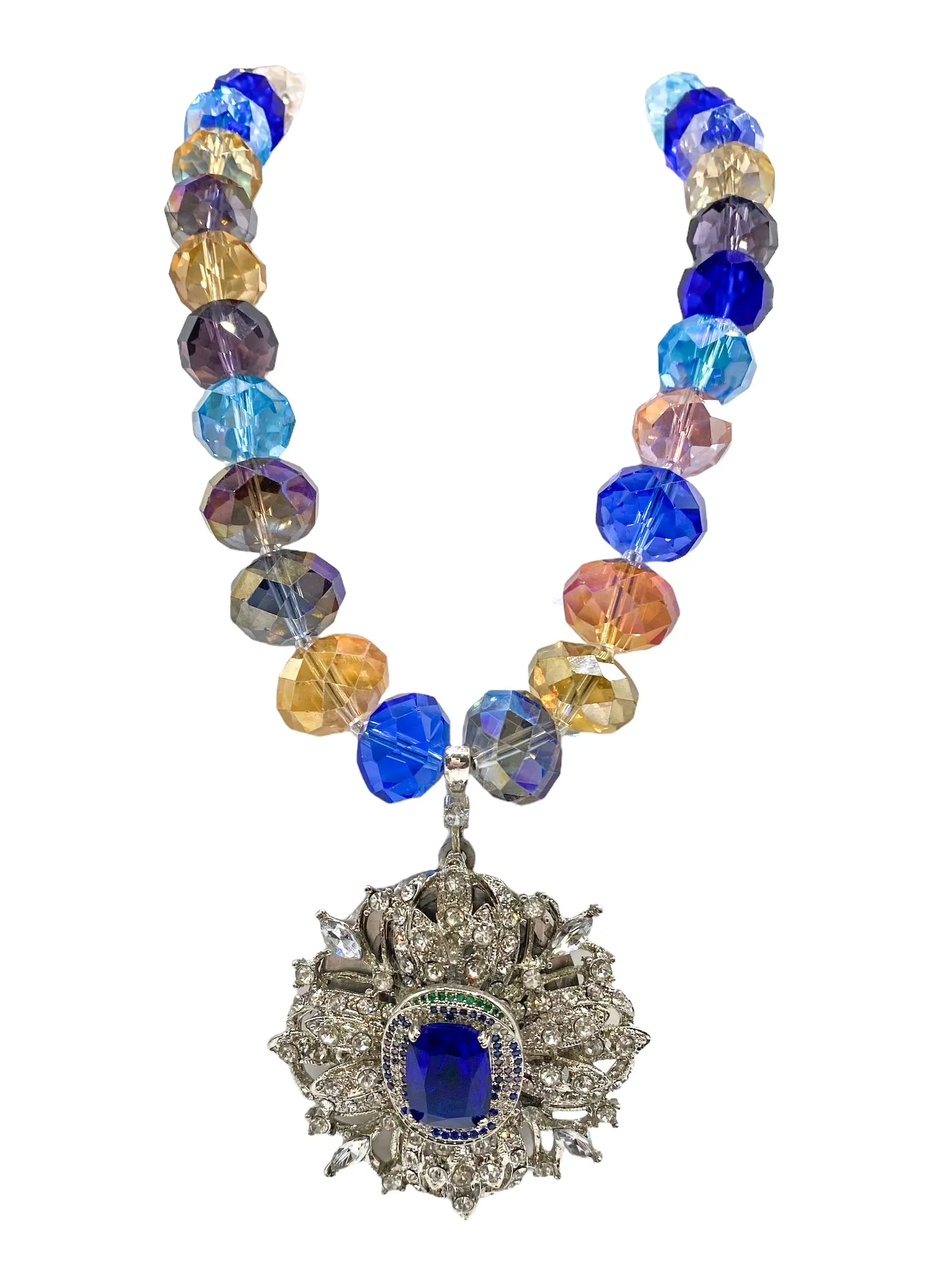 Blue Tourmaline Vintage Necklace | Rockstar In Rome