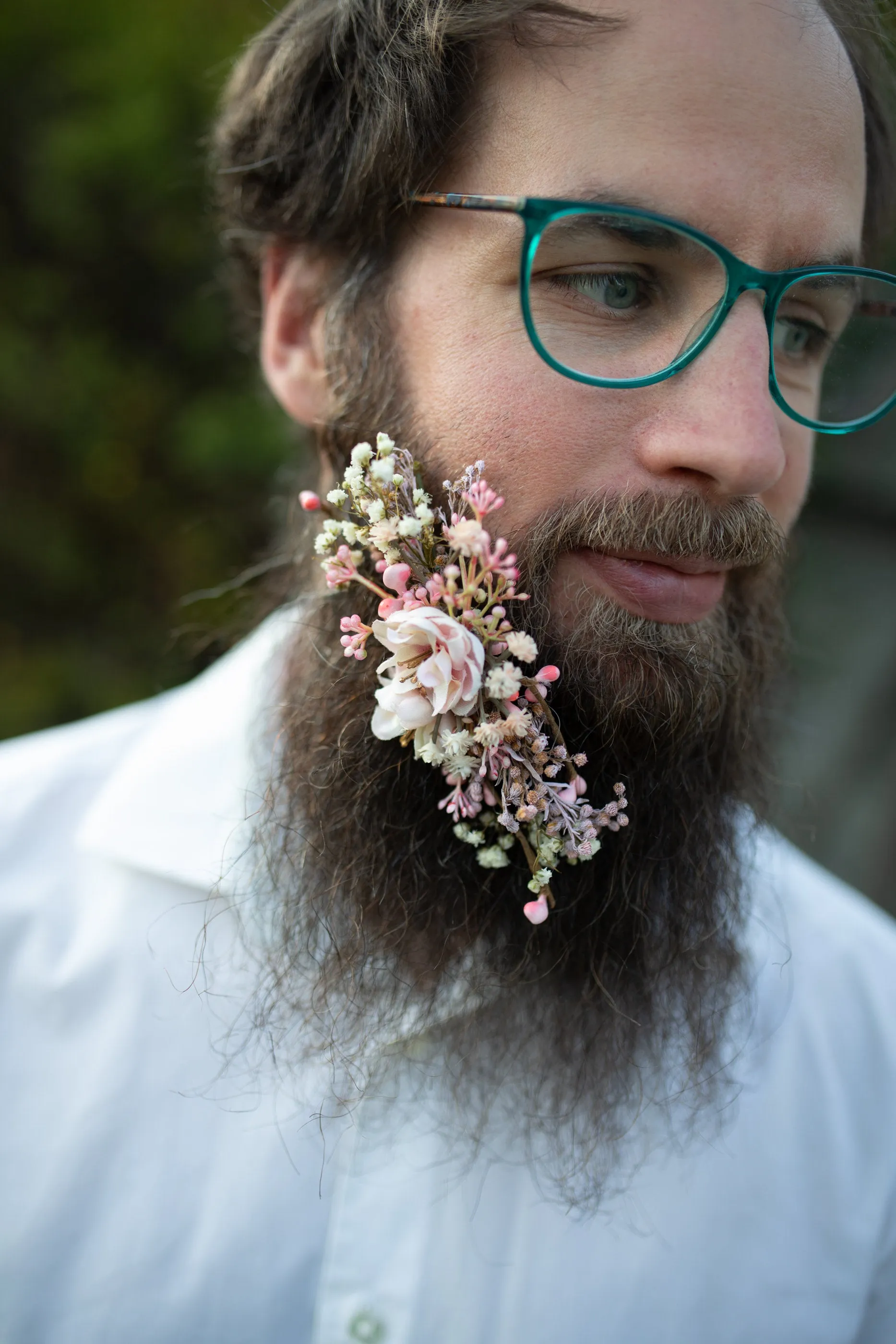 Blush and ivory flower hair comb Customisable Cherry blossom Wedding hair comb Bridal accessories Small flower comb Magaela Natural