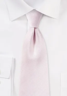 Blush Pink Herringbone Necktie