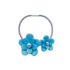 Bobble Hair Tie in Cerulean Flower