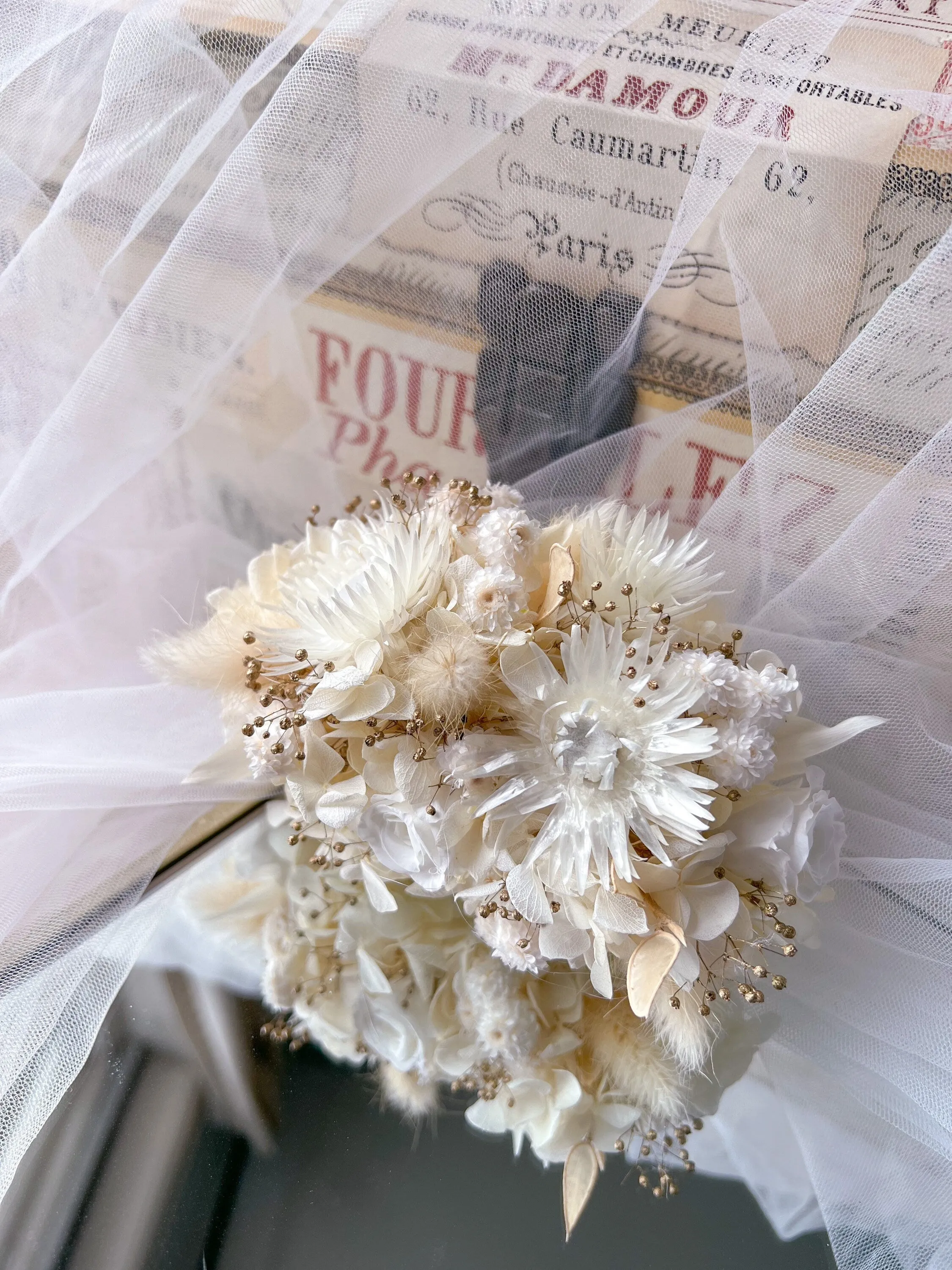 Boho Bridal Large Real Dried Flower Comb Barrette Ivory Bohemian Bride Statement Wedding Dried Flower Hair Accessories, Flower Headpiece UK