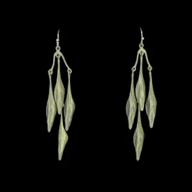 Bonnet Orchid Earrings - Multi-Leaf