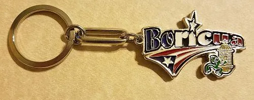 Boricua Garita Coqui Keychain