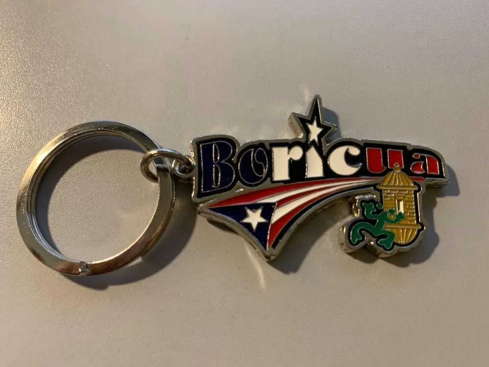 Boricua Garita Coqui Keychain