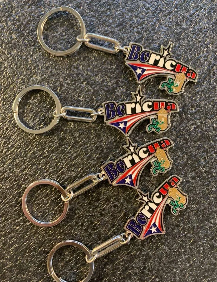 Boricua Garita Coqui Keychain