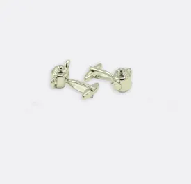 Brewing Kettle - Silver Cufflinks