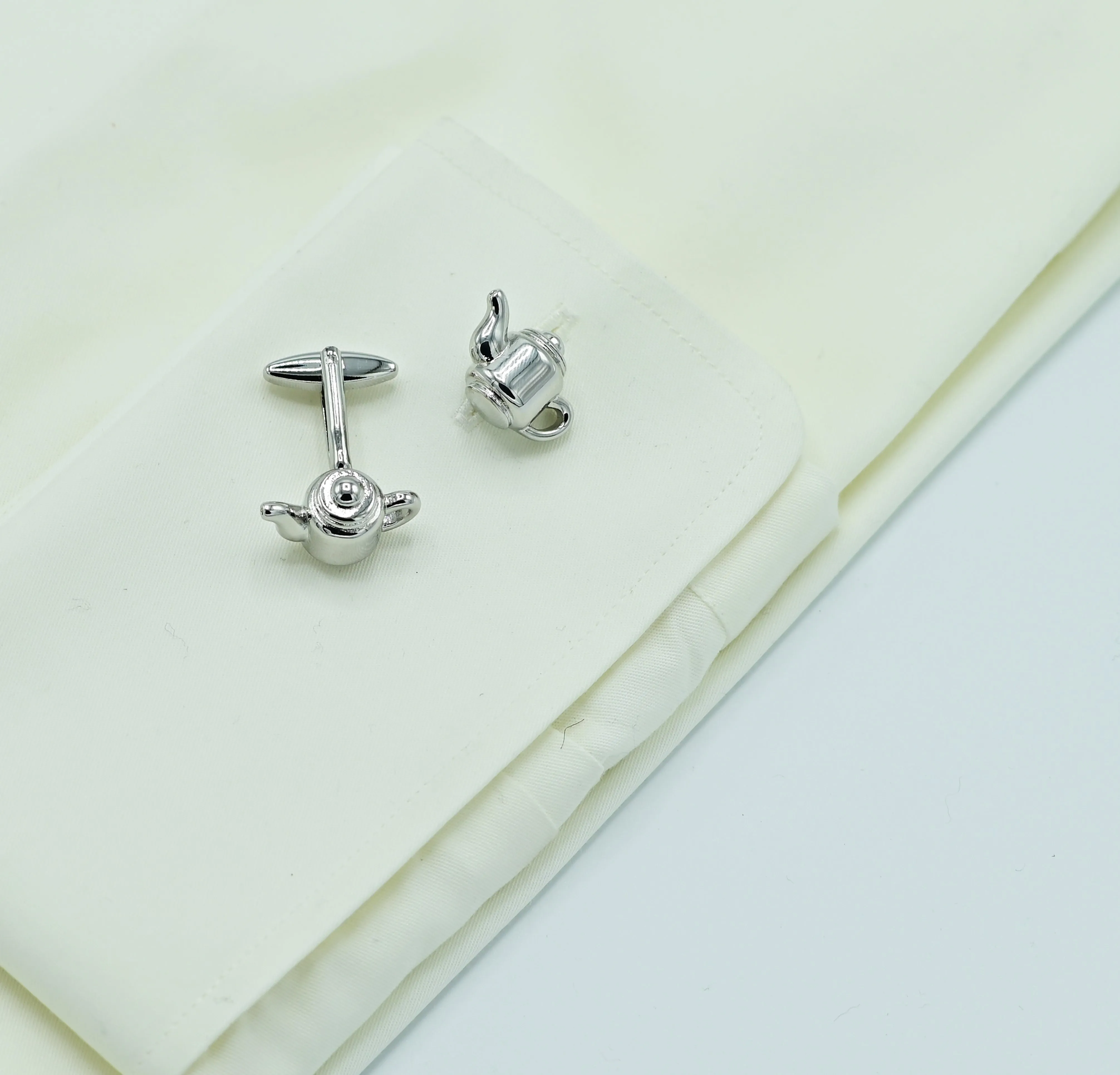 Brewing Kettle - Silver Cufflinks