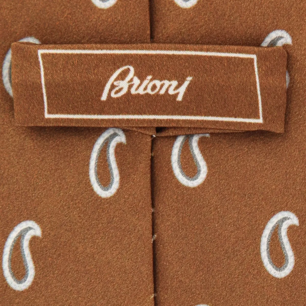 Brioni Brown Silk Tie