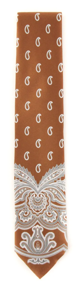 Brioni Brown Silk Tie