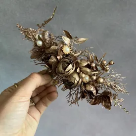 Bronze wedding hair comb