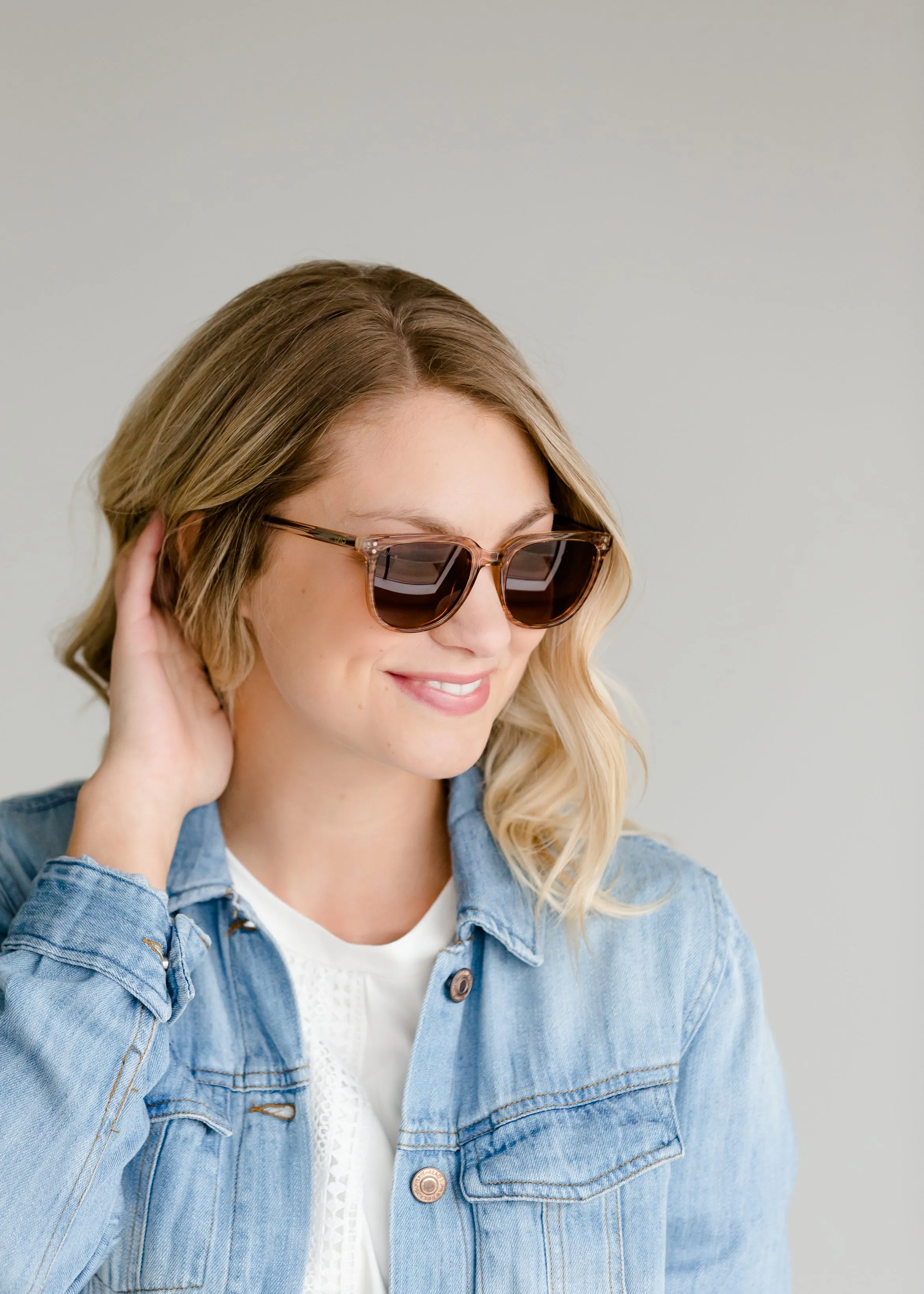 Brown Rectangle Sunglasses