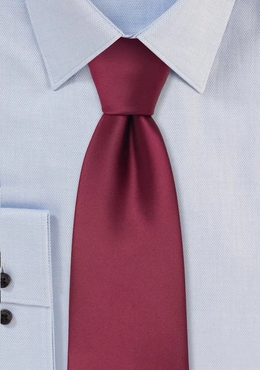 Burgundy Solid Necktie