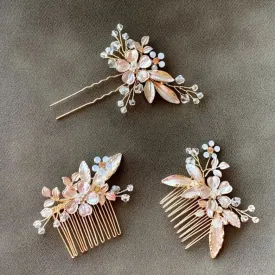 C162. rose gold hair pins and hair combs for bridal bridesmaid for wedding