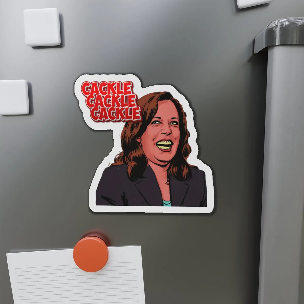 Cackling Kamala Die-Cut Magnets