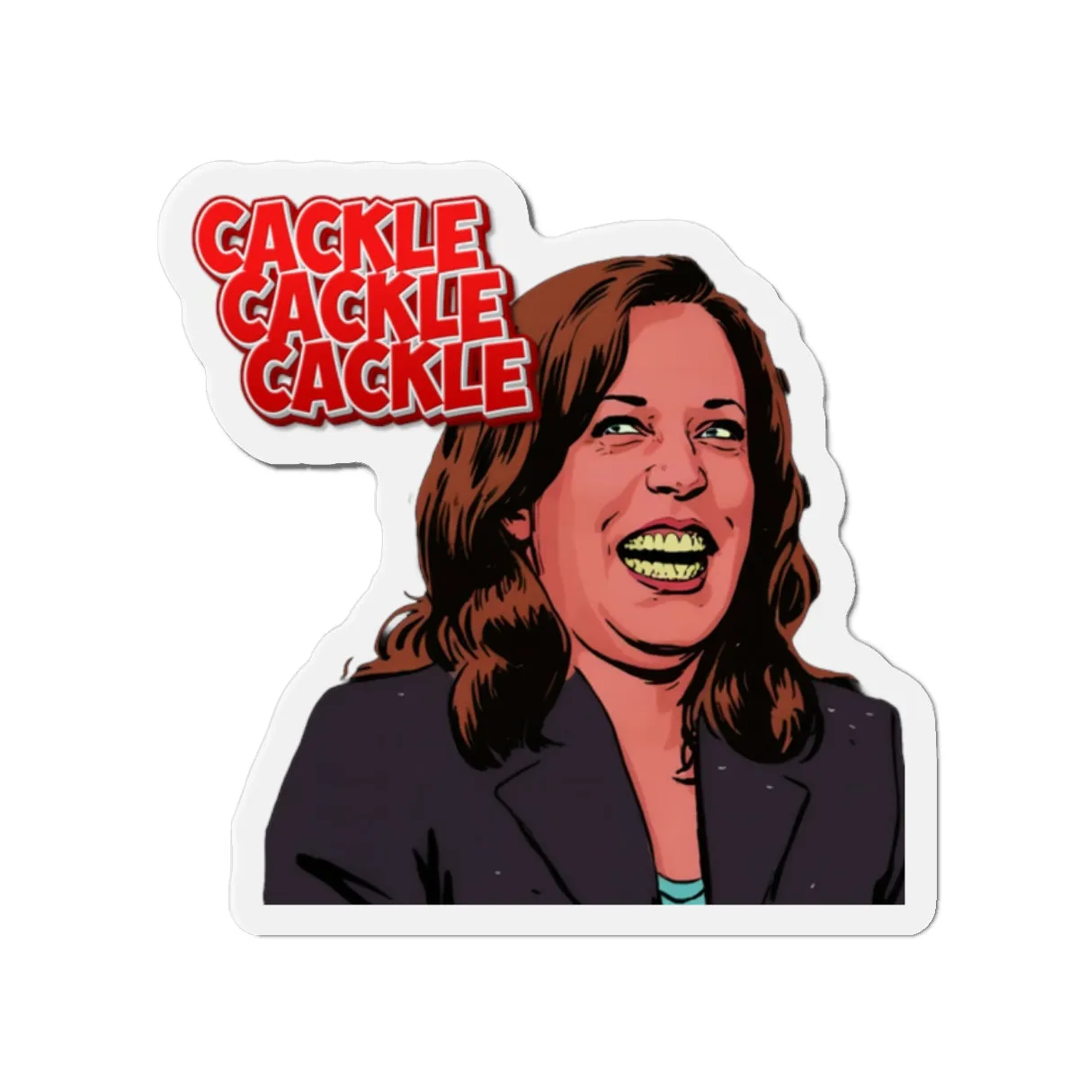 Cackling Kamala Die-Cut Magnets