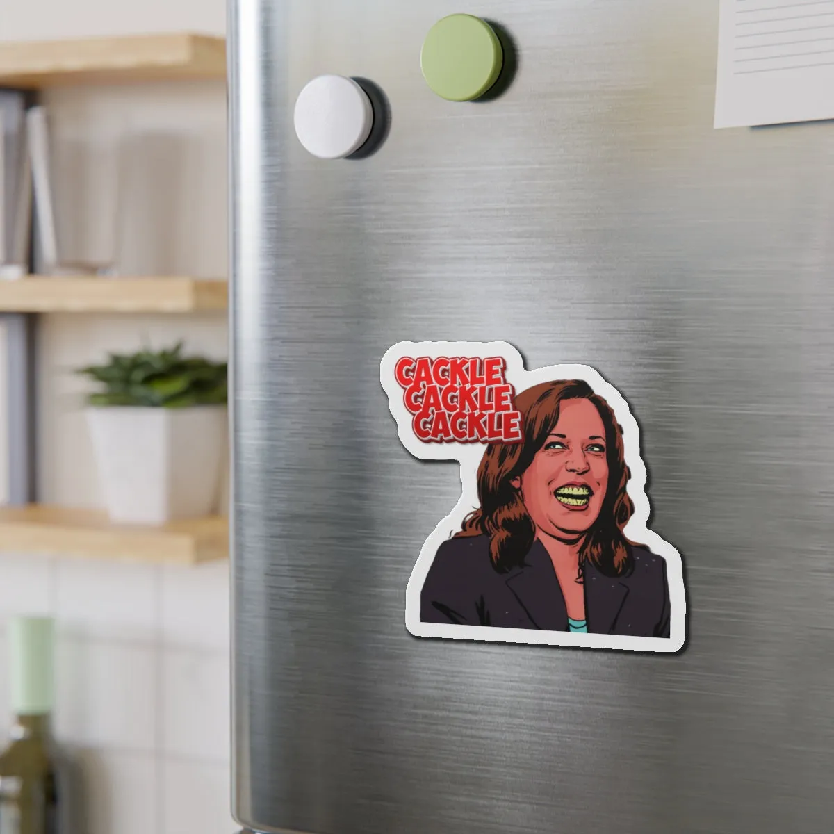 Cackling Kamala Die-Cut Magnets