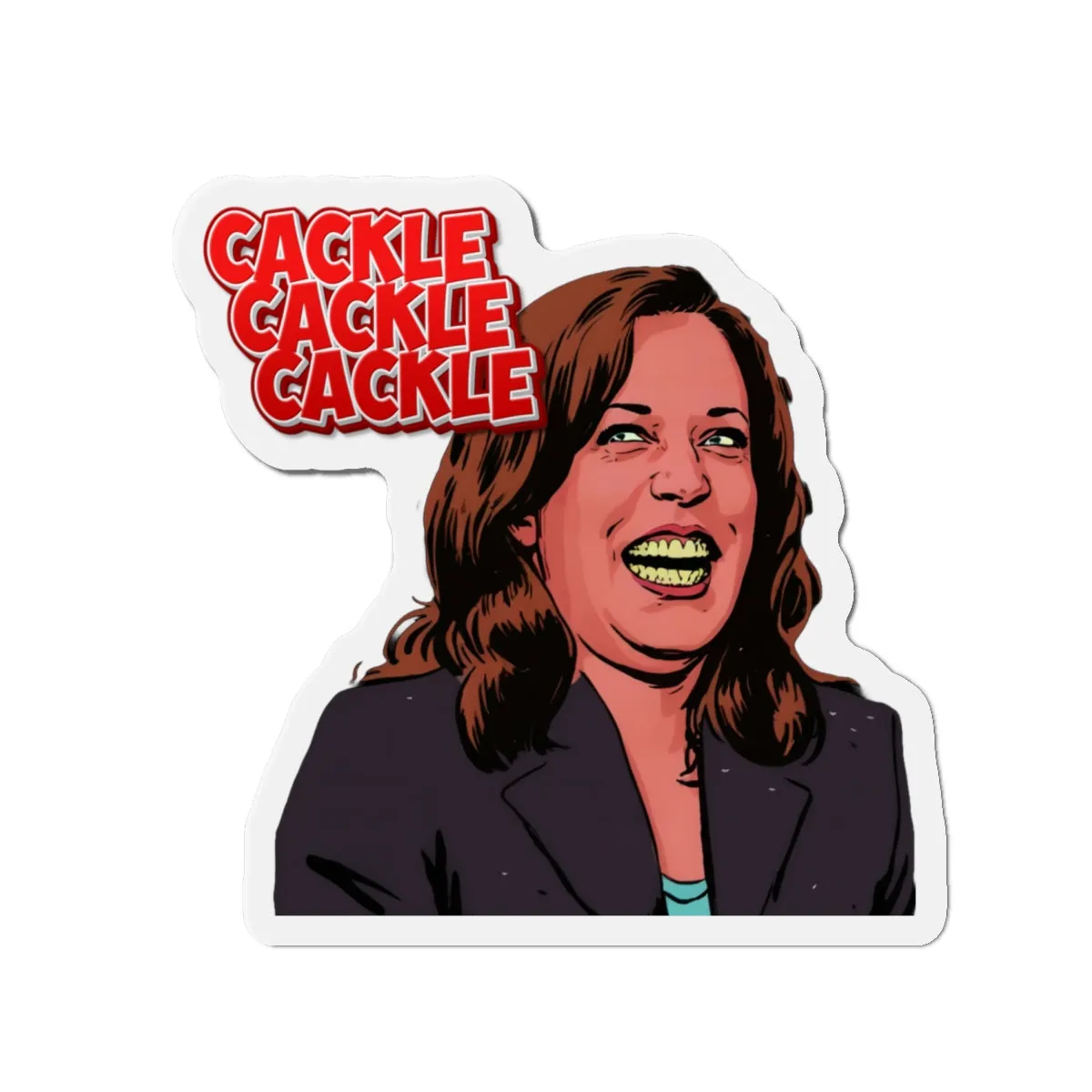 Cackling Kamala Die-Cut Magnets