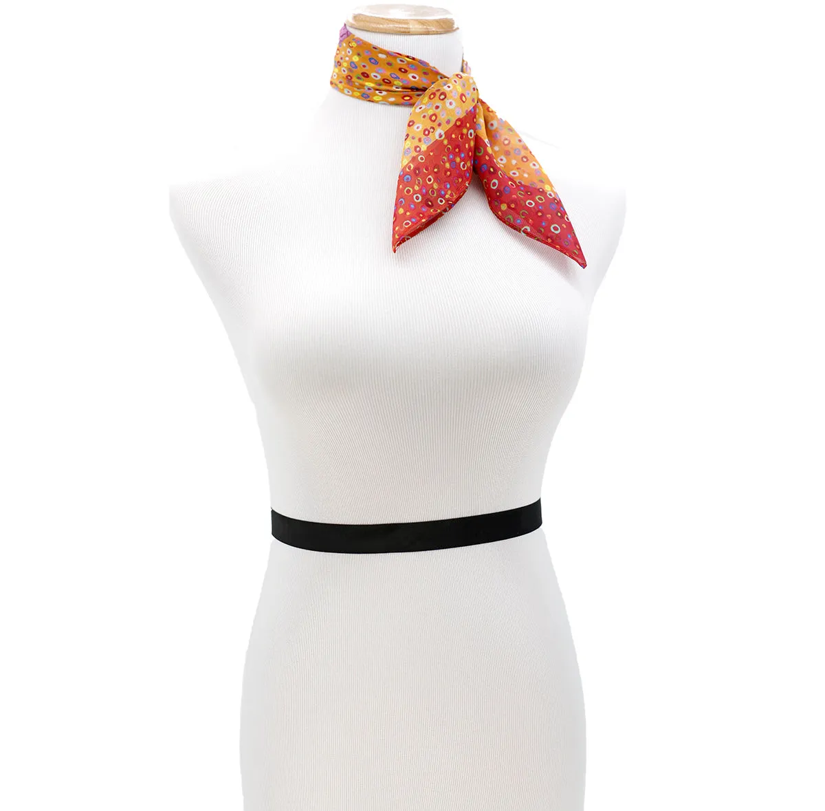 CALYPSO Orchid Silk Square Neckerchief Scarf