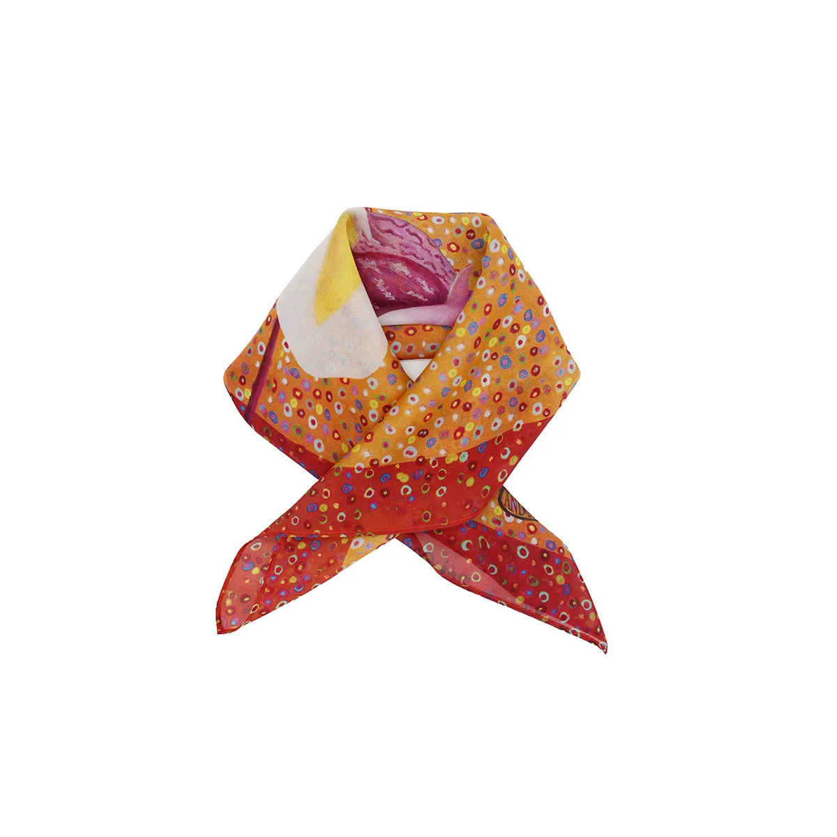 CALYPSO Orchid Silk Square Neckerchief Scarf