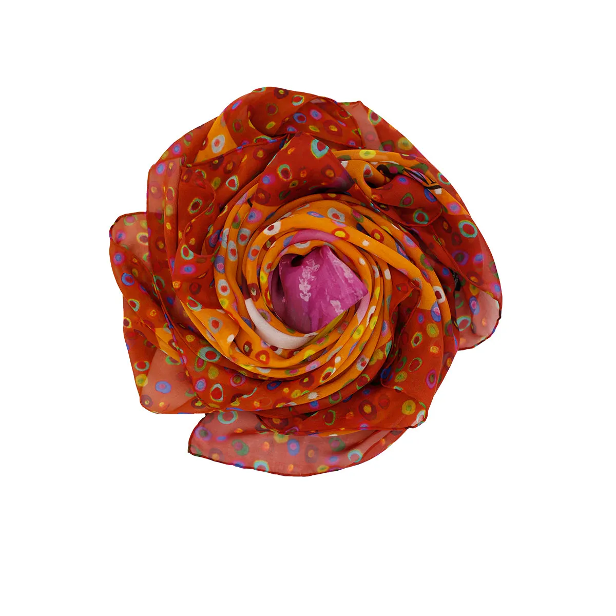 CALYPSO Orchid Silk Square Neckerchief Scarf