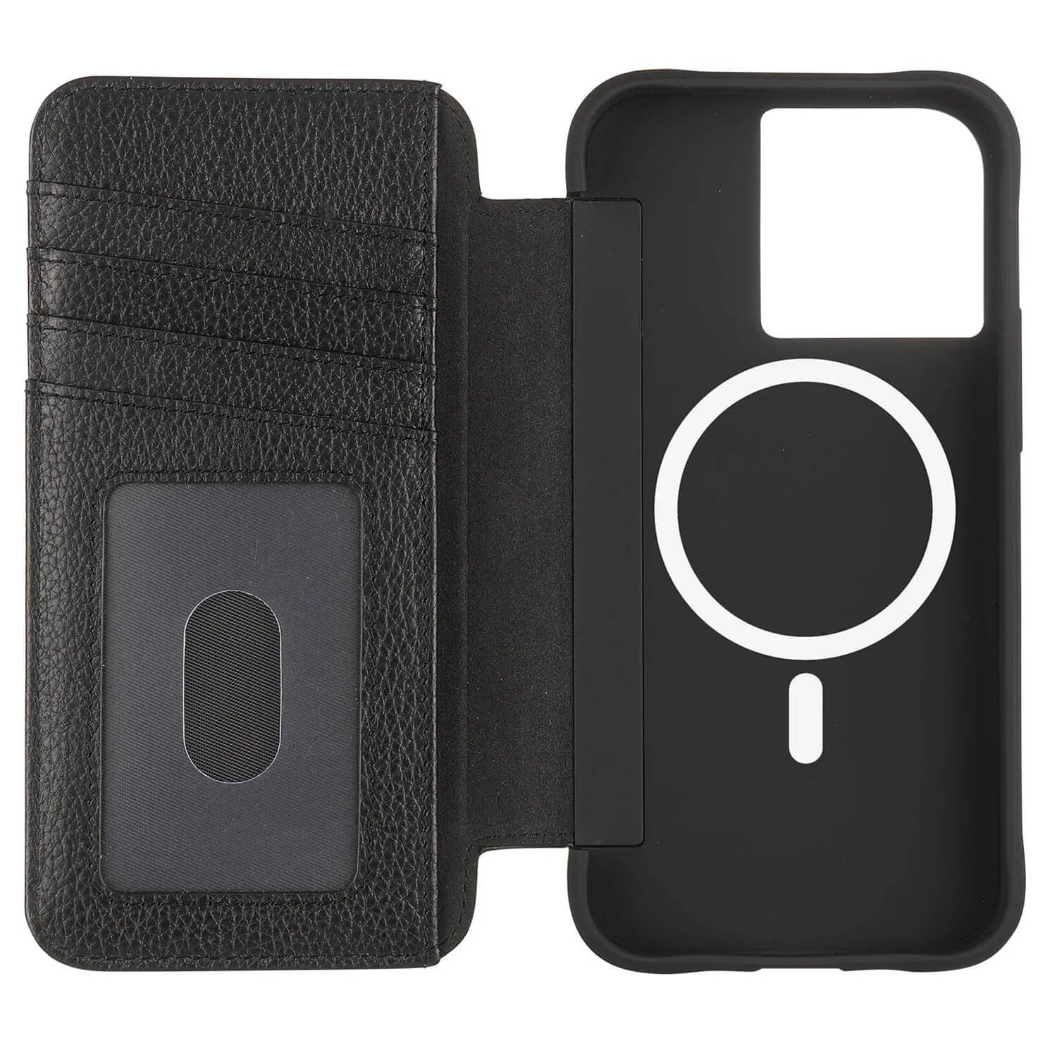 Case-Mate iPhone 13 Pro Max Leather Wallet Folio Case w/MagSafe Black