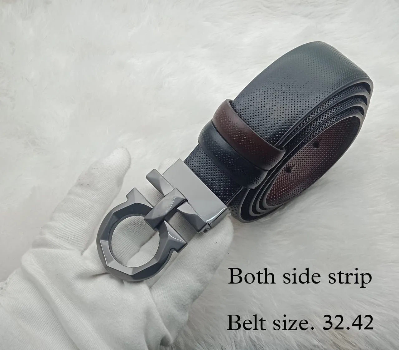 Casual Designer Metal Buckle Reversible Strap Belt For Man -JonasParamount