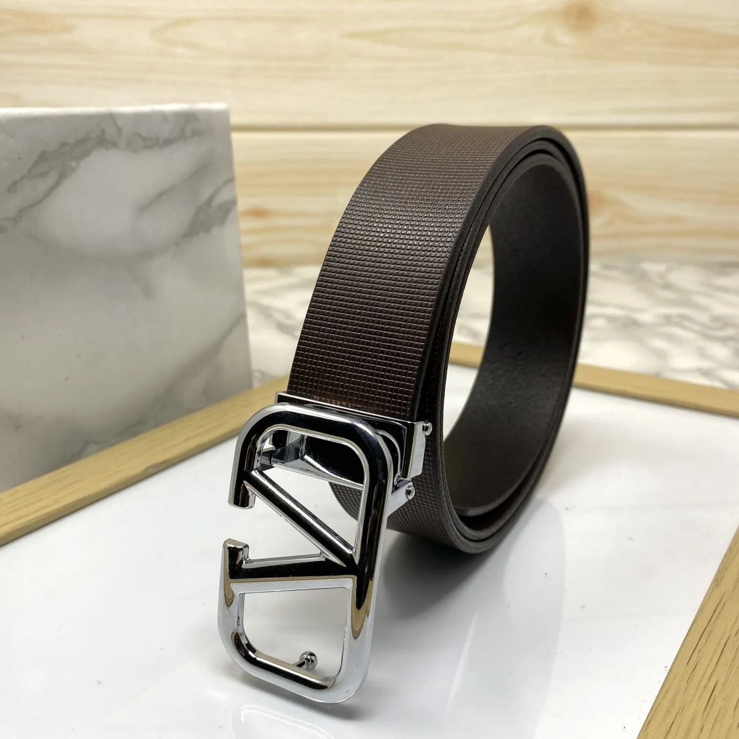 Casual V-Pattern Leather Strap Belt-JonasParamount