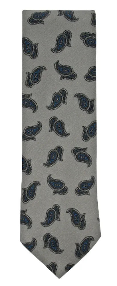 Cesare Attolini Gray Silk Tie