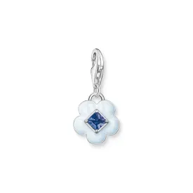 Charm Pendant Flower Blue Stone