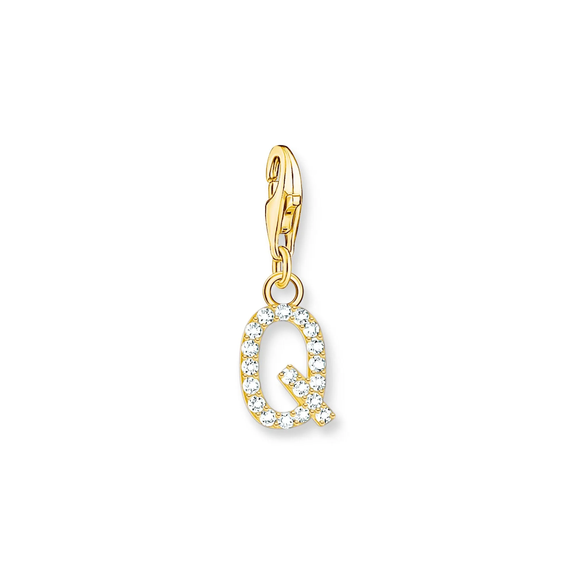 Charm Pendant letter Q gold plated