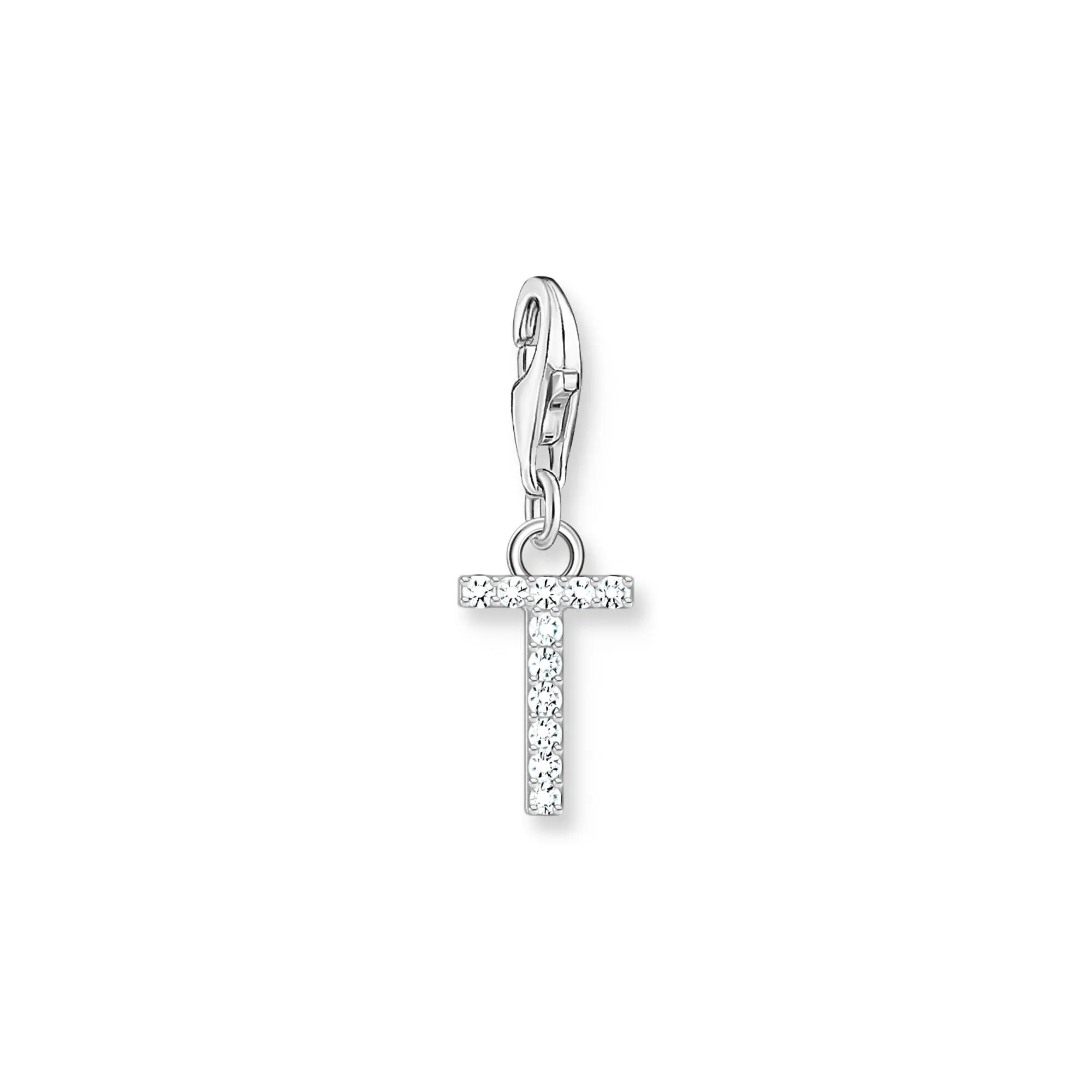 Charm Pendant letter T silver