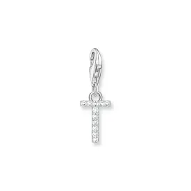 Charm Pendant letter T silver