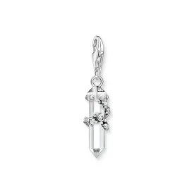 Charm Pendant milky quartz silver