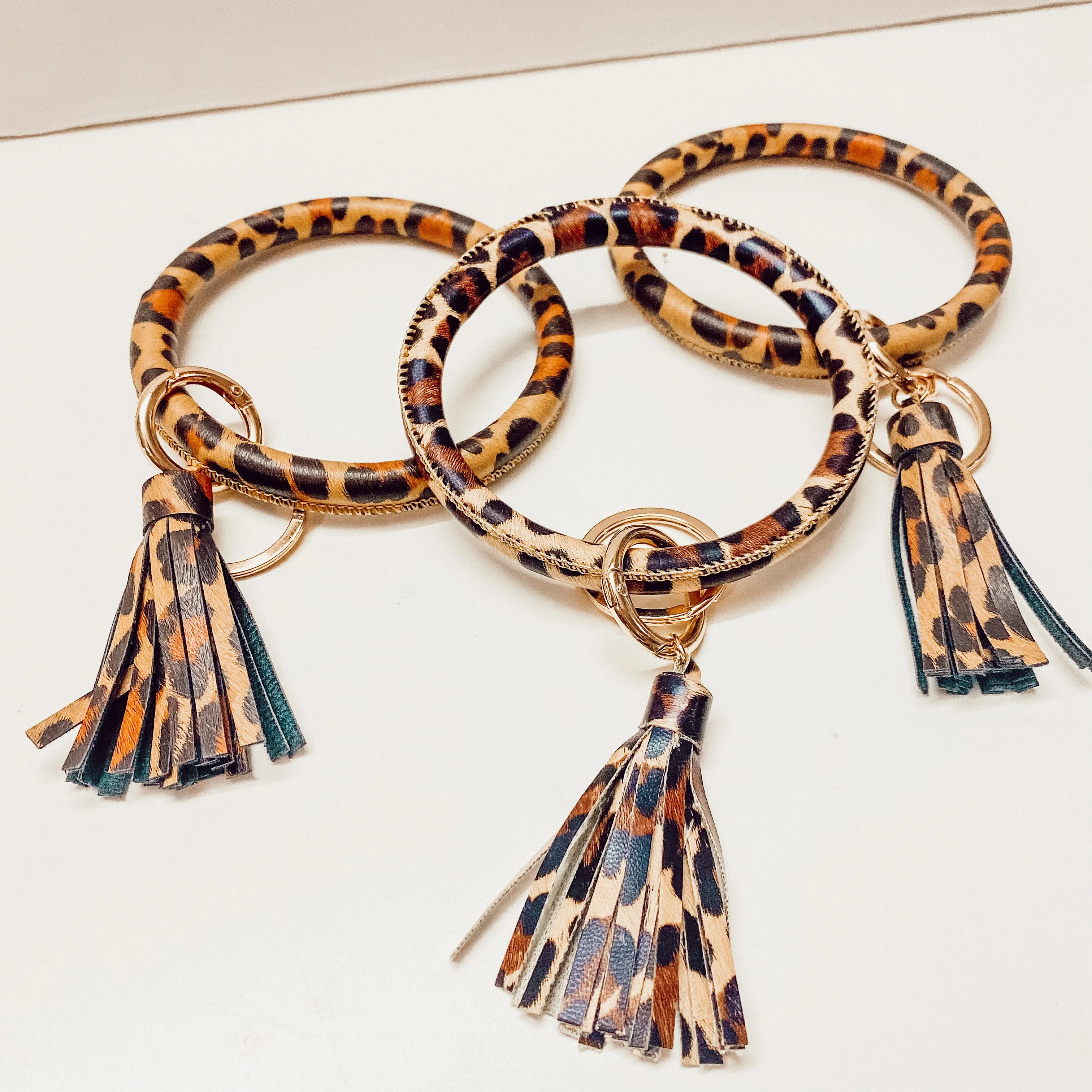 Cheetah Keychain Bangle