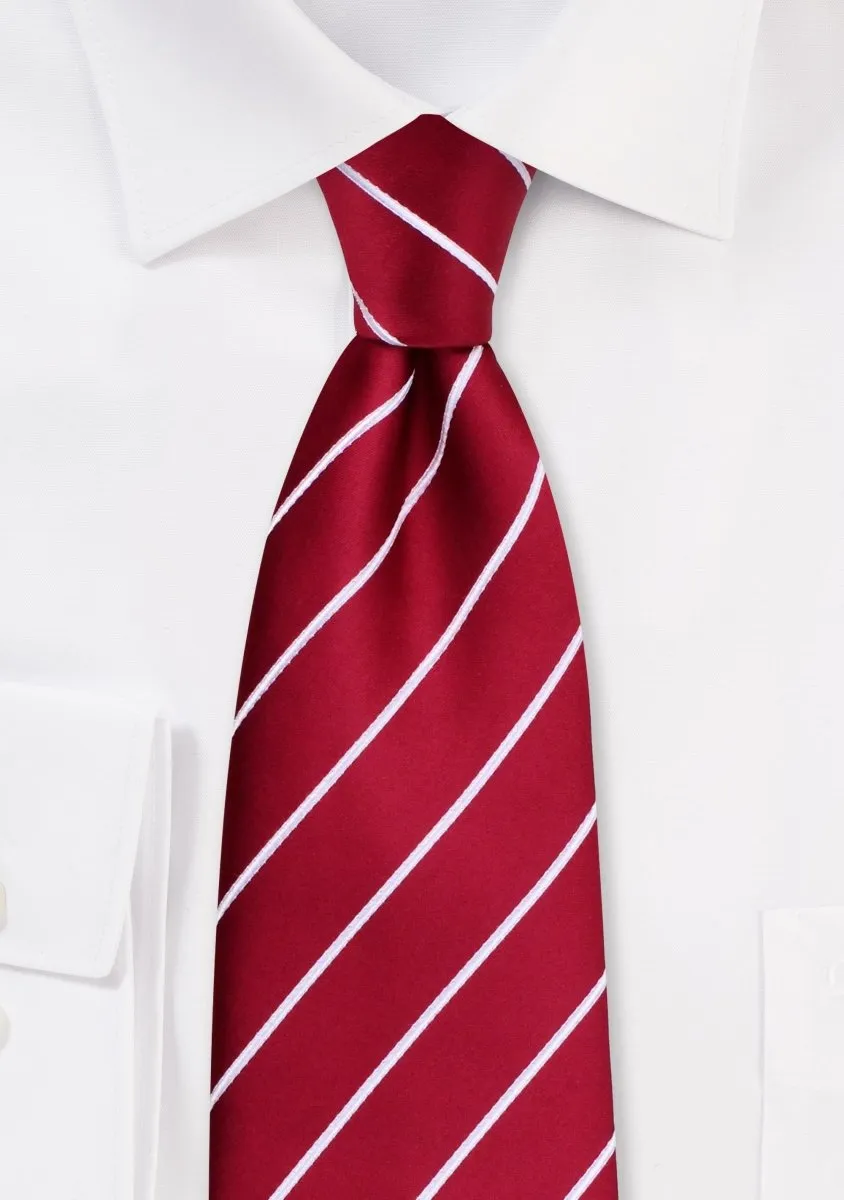 Cherry Narrow Striped Necktie