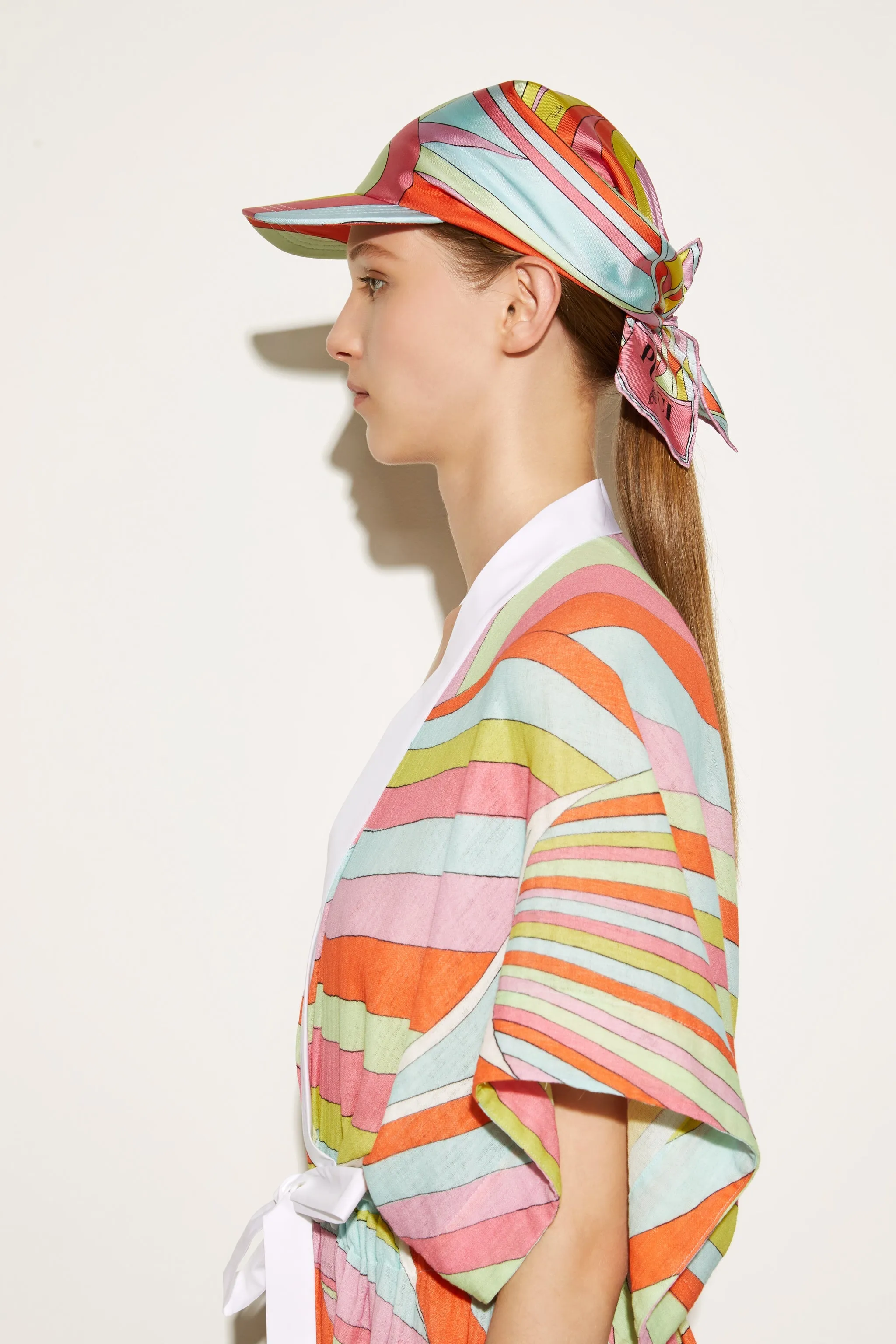 Cigni And Iride-Print Silk-Twill Cap