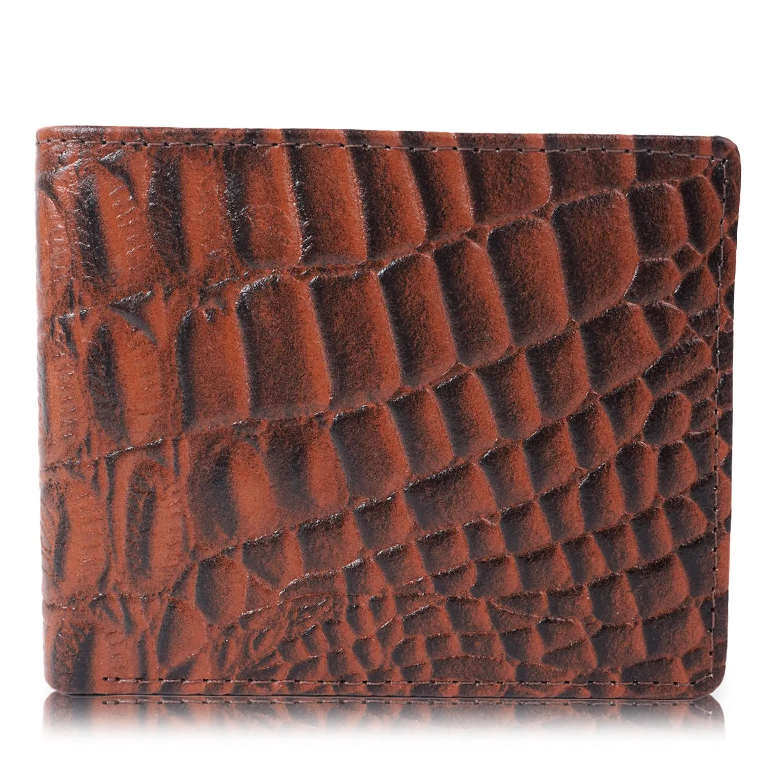 CIMONI Genuine Croco Print men wallet Leather