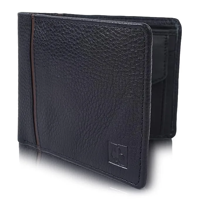 CIMONI Genuine Leather men wallet Black