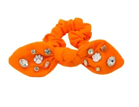 Clemson Orange Logo Bow Scrunchie