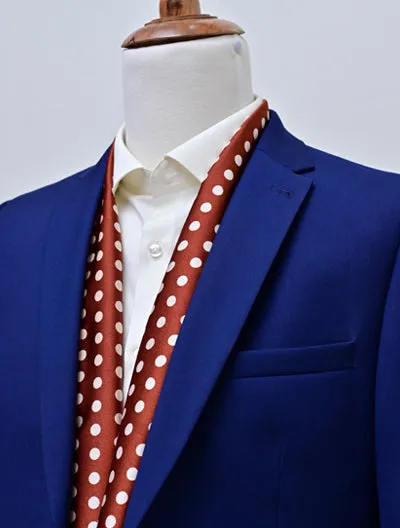 Copper Base Polka - Silk Men Scarves