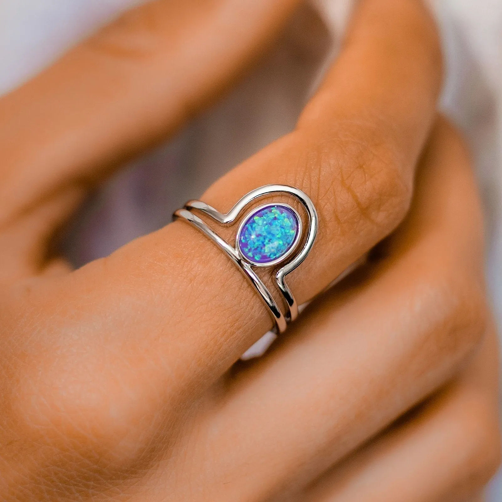 Crowned Opal Ring