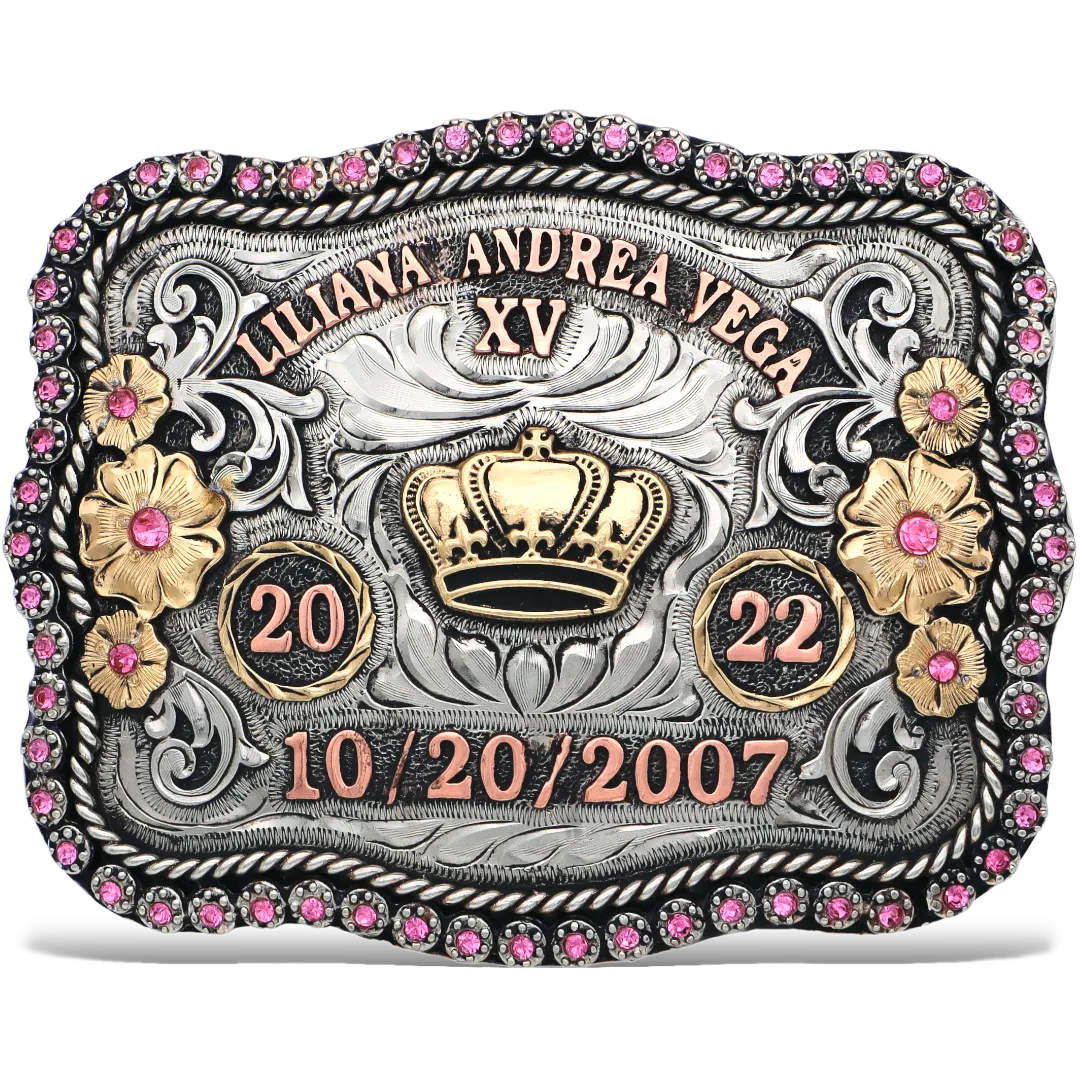 Crowned Petals Custom Buckle