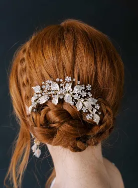 Crystal encrusted leafy bridal comb - Style #2359