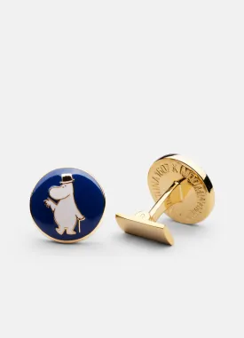 Cufflinks | Moomin  | Gold Plated | Moominpappa | Blue